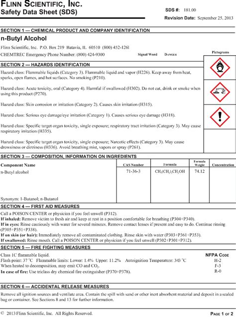 Free Printable Msds Sheets Online